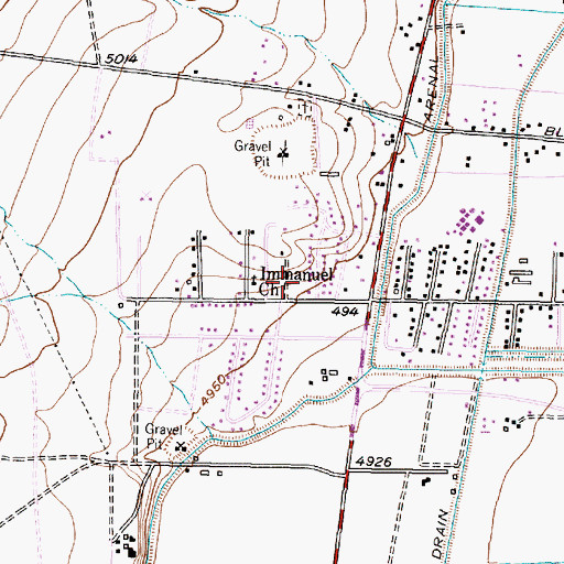 Topographic Map of Bernalillo County Fire and Rescue Station 33, NM