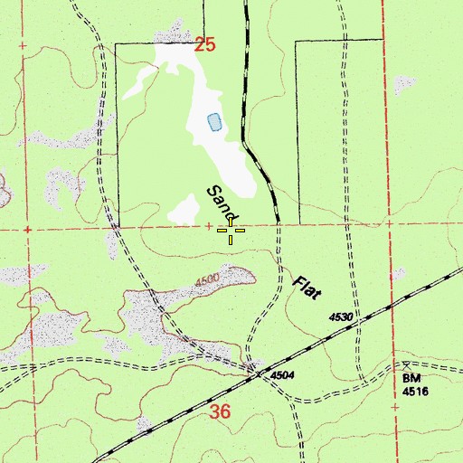 Topographic Map of Sand Flat, CA