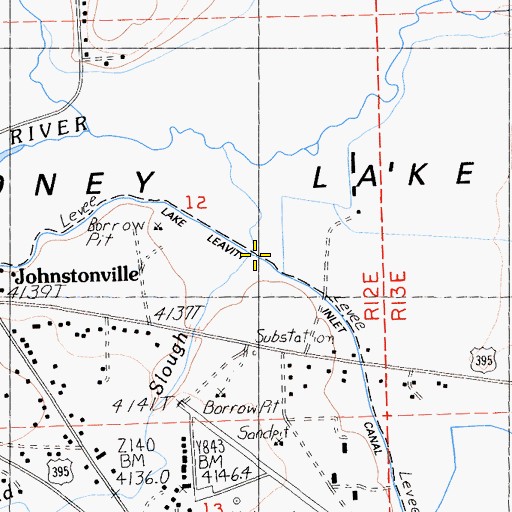 Topographic Map of Sand Slough, CA