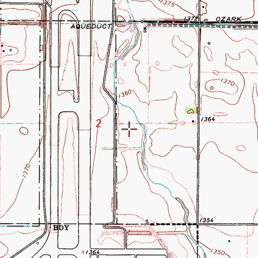 Topographic Map of Altus Air Force Base Fire Department Station 2, OK