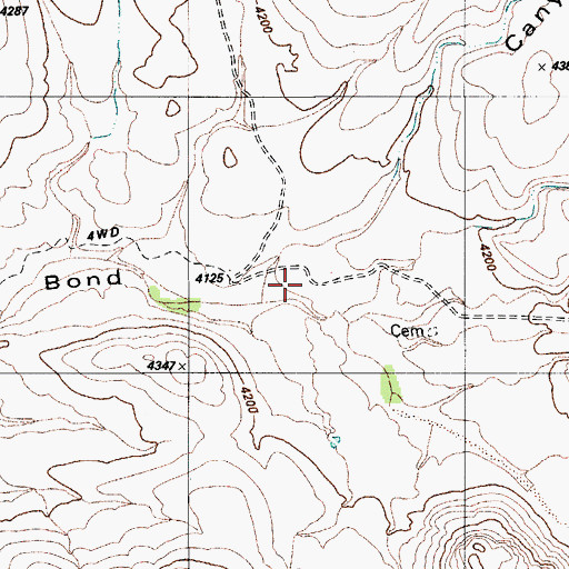 Topographic Map of Bond Canyon, AZ