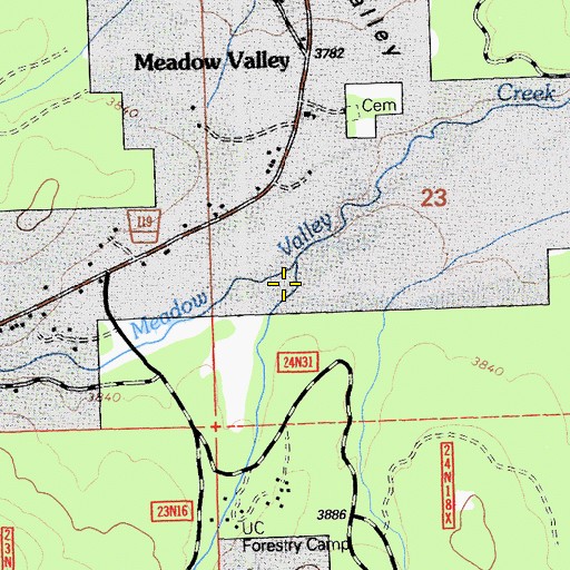 Topographic Map of Schneider Creek, CA