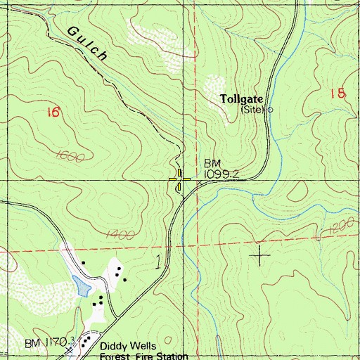 Topographic Map of Seaman Gulch, CA