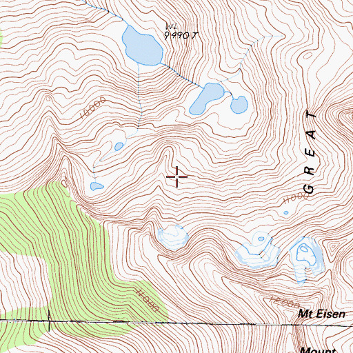 Topographic Map of Sequoia National Park, CA