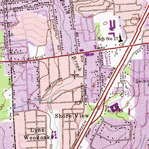 Topographic Map of Colonia District 12 First Aid Squad, NJ