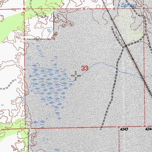Topographic Map of Service Gulch, CA