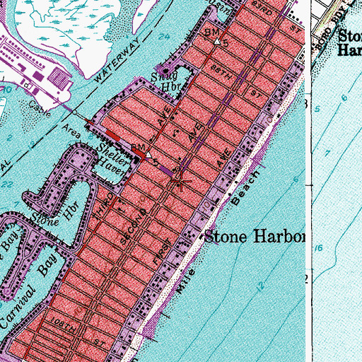 Topographic Map of Stone Harbor Rescue Squad, NJ