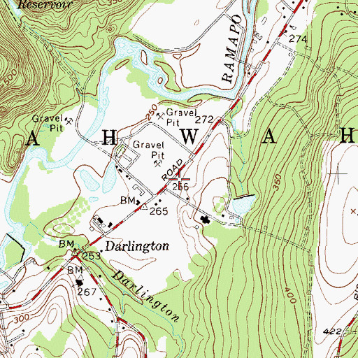 Topographic Map of Ramapo College Emergency Medical Services, NJ