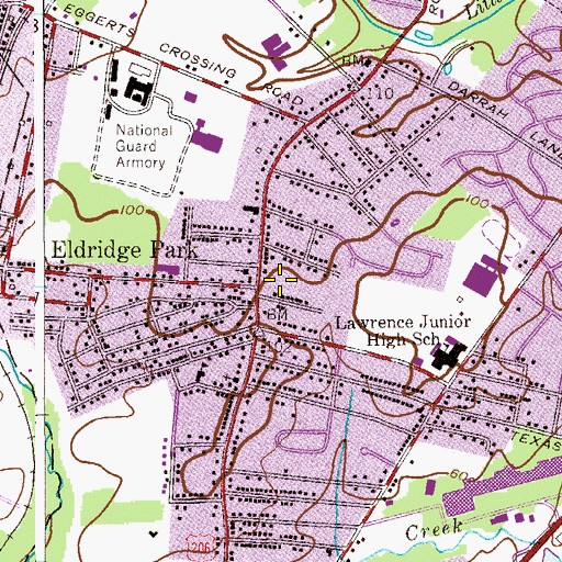 Topographic Map of Lawrence Township First Aid Squad, NJ