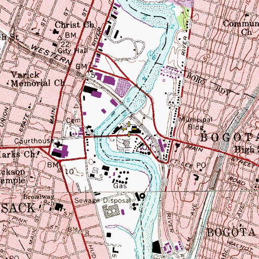 Topographic Map of Assign Medical Transport, NJ