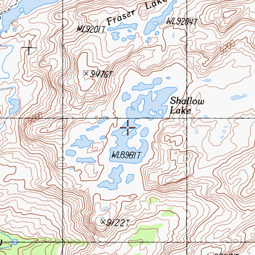 Topographic Map of Shallow Lake, CA