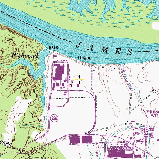 Topographic Map of Dupont Teijin Films Fire Department, VA
