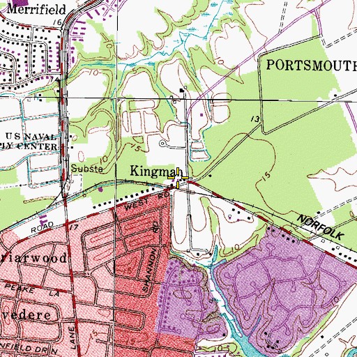 Topographic Map of Eastern Medical Transport, VA