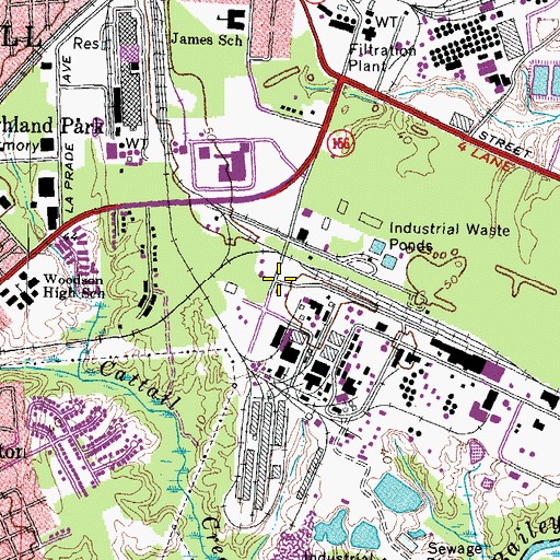 Topographic Map of Ashland Emergency Medical Services, VA