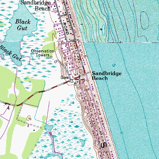 Topographic Map of Sandbridge Volunteer Rescue Squad, VA
