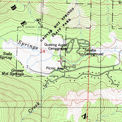 Topographic Map of Shay Creek, CA