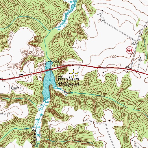 Topographic Map of Callao Volunteer Rescue Squad, VA