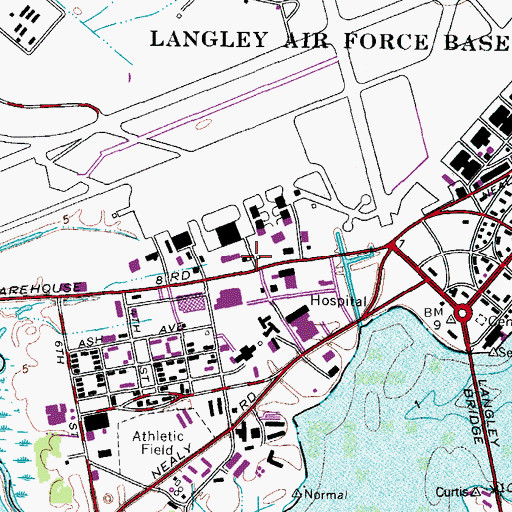 Where is Langley Air Force Base located in Virginia?