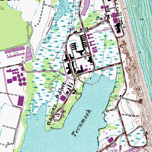 Topographic Map of Navy Region Mid - Atlantic Fire and EMS Fire District 3, VA