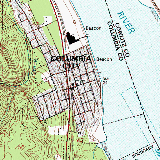 Topographic Map of Caples House Museum, OR