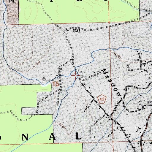 Topographic Map of Silver Creek, CA