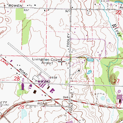 Topographic Map of Livingston County Emergency Medical Services, MI