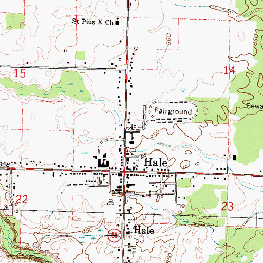 Topographic Map of Iosco County Emergency Medical Services Station 2, MI