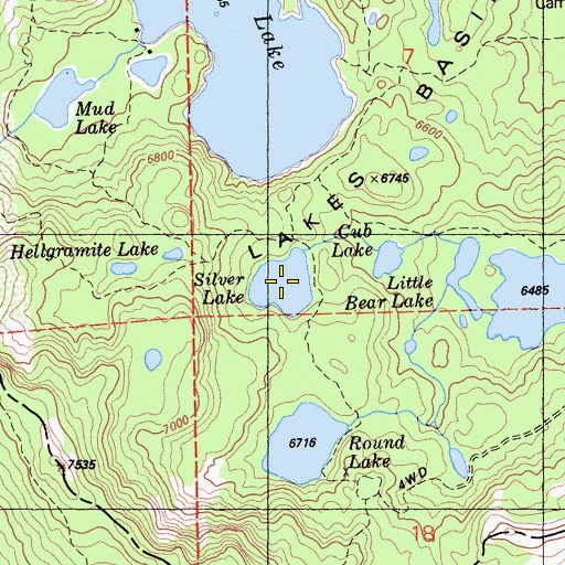Topographic Map of Silver Lake, CA