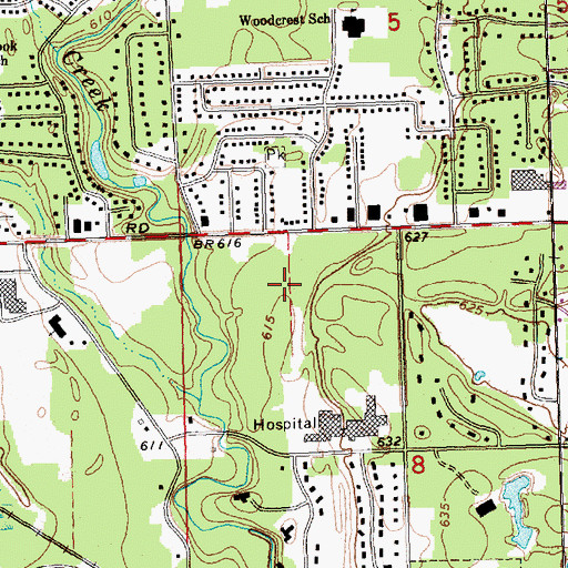 Topographic Map of MidMichigan Medical Center Emergency Medical Services Station 8, MI