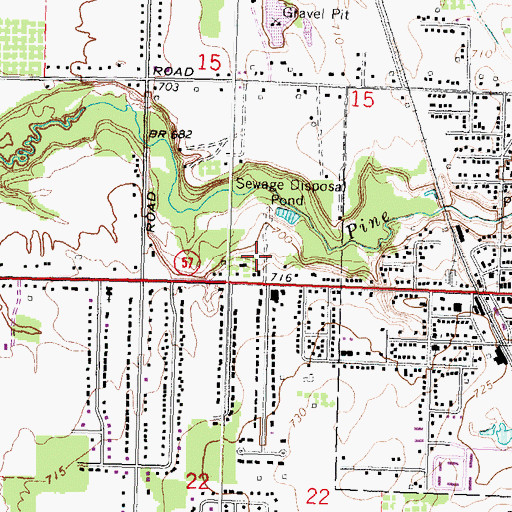 Topographic Map of C M Ambulance, MI