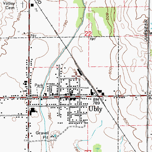 Topographic Map of Bingham Township Ambulance Service, MI