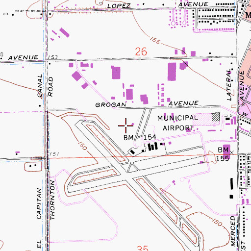 Topographic Map of Air Methods Medical Transport, CA