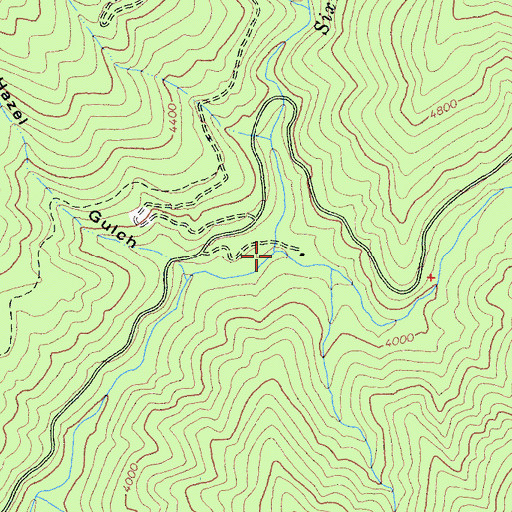 Topographic Map of Sixmile Creek, CA