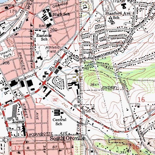 Topographic Map of First Responder Emergency Medical Services Station 22, CA