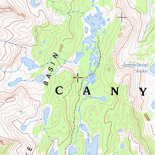 Topographic Map of Sixty Lake Basin, CA