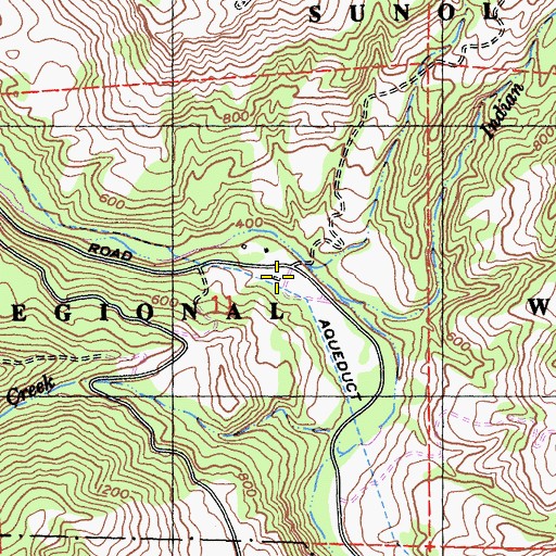 Topographic Map of East Bay Regional Park District Ambulance Station 4, CA