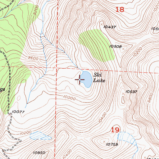 Topographic Map of Ski Lake, CA
