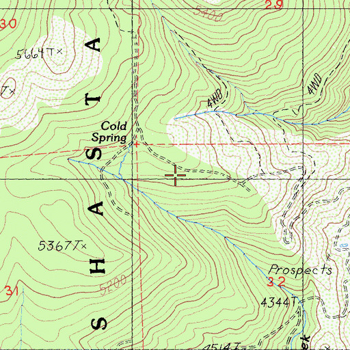 Topographic Map of Slate Ridge Trail, CA
