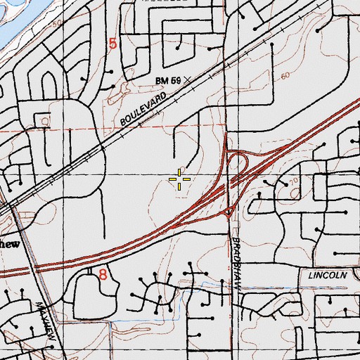 Topographic Map of Sacramento 6 Drive-In, CA