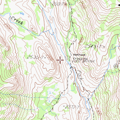Topographic Map of Slide Creek, CA