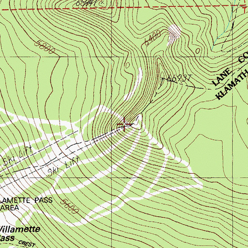 Topographic Map of Eagle Peak, OR