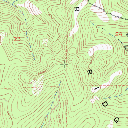 Topographic Map of Alder Ridge, CA