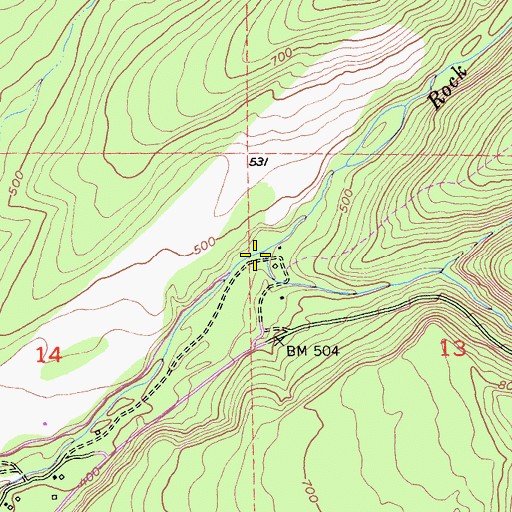 Topographic Map of Anderson Fork, CA
