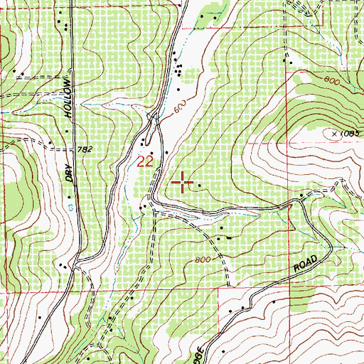Topographic Map of C and F Orchards, OR