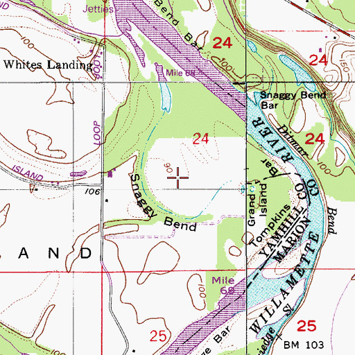Topographic Map of Stephens Farm, OR