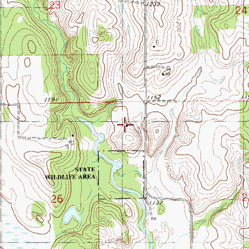 Topographic Map of Crescent Valley Farm, WI
