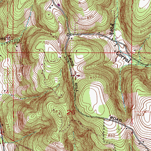 Topographic Map of Appy Trails Ranch, OR