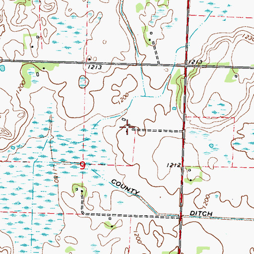 Topographic Map of Powers Farms, MN