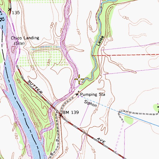 Topographic Map of Big Chico Creek, CA