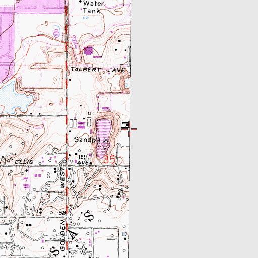 Topographic Map of Central Net Training Center, CA